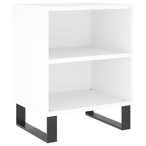 Sengebord 40x30x50 cm konstrueret træ hvid