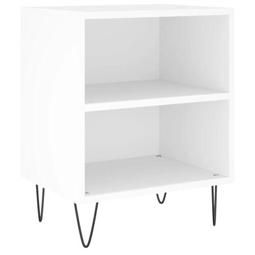 Sengeborde 2 stk. 40x30x50 cm konstrueret træ hvid