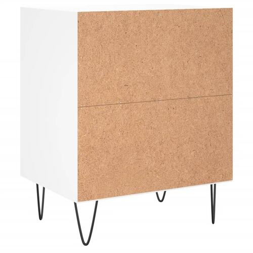 Sengeborde 2 stk. 40x30x50 cm konstrueret træ hvid