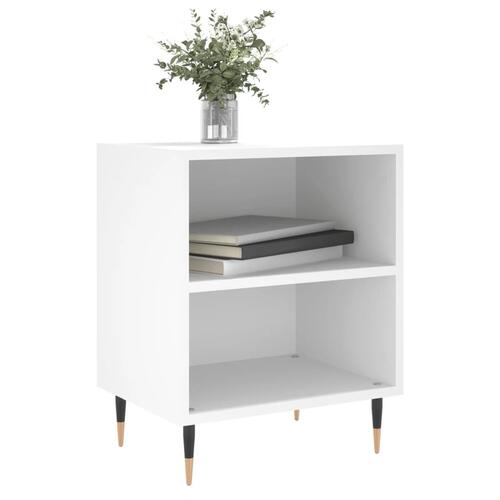 Sengeborde 2 stk. 40x30x50 cm konstrueret træ hvid