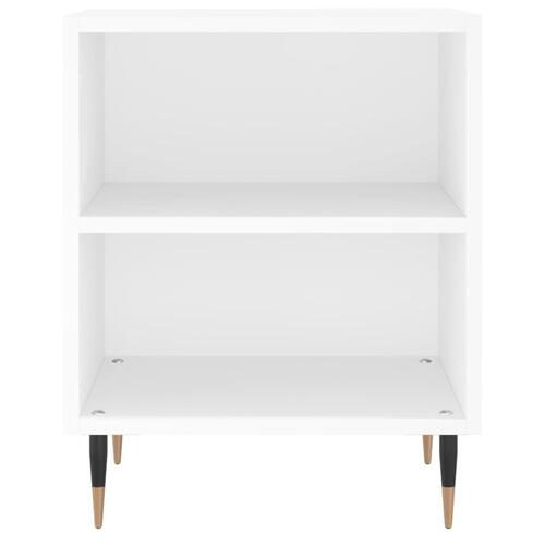 Sengeborde 2 stk. 40x30x50 cm konstrueret træ hvid