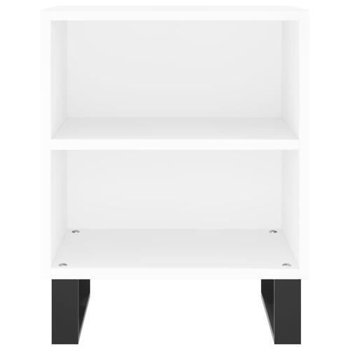 Sengeborde 2 stk. 40x30x50 cm konstrueret træ hvid