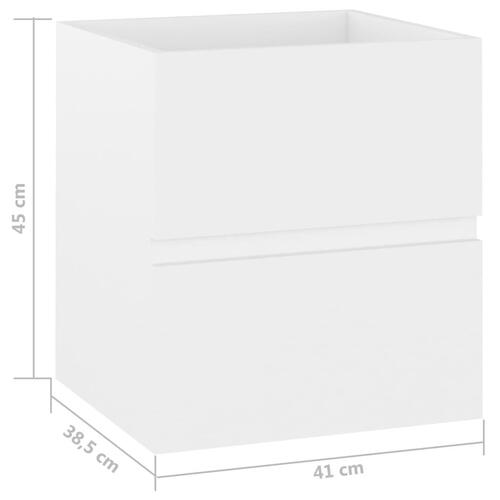 Skab til håndvask 41x38,5x45 cm konstrueret træ hvid