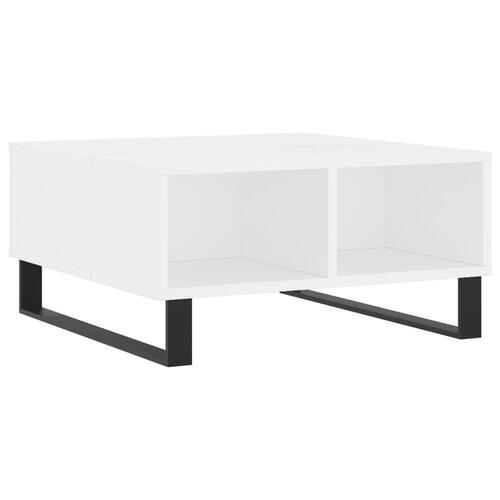 Sofabord 60x60x30 cm konstrueret træ hvid