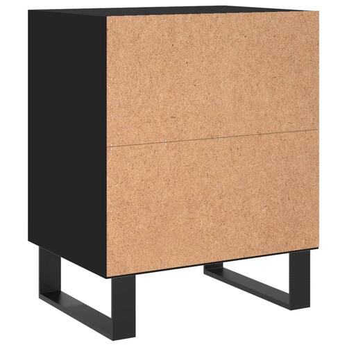 Sengebord 40x30x50 cm konstrueret træ sort