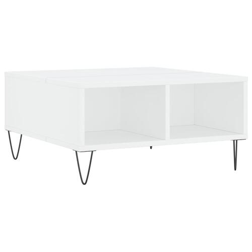 Sofabord 60x60x30 cm konstrueret træ hvid
