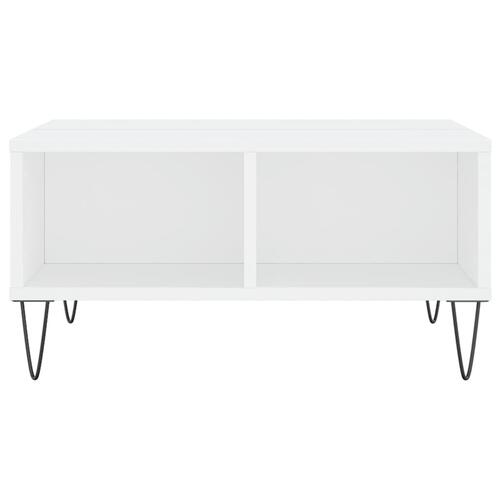 Sofabord 60x60x30 cm konstrueret træ hvid
