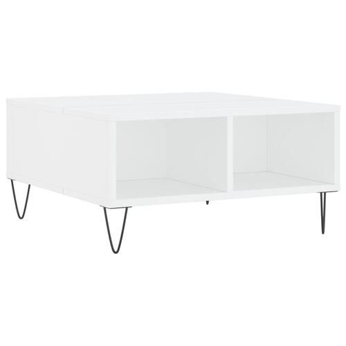 Sofabord 60x60x30 cm konstrueret træ hvid