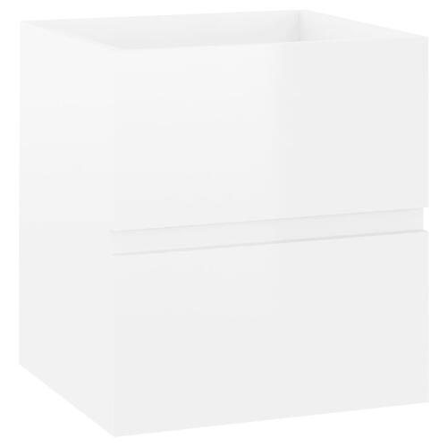 Skab til håndvask 41x38,5x45 cm konstrueret træ hvid højglans