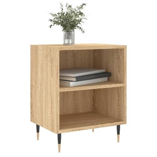 Sengeborde 2 stk. 40x30x50 cm konstrueret træ sonoma-eg