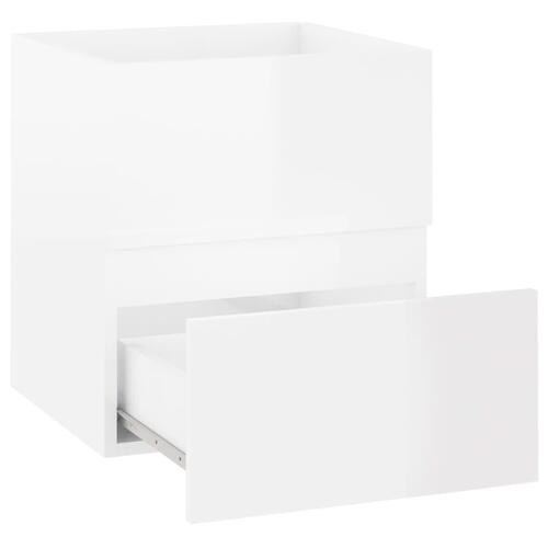 Skab til håndvask 41x38,5x45 cm konstrueret træ hvid højglans