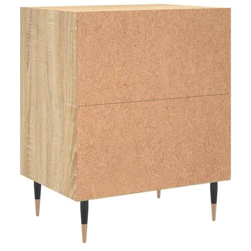 Sengeborde 2 stk. 40x30x50 cm konstrueret træ sonoma-eg