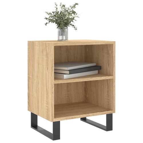 Sengeborde 2 stk. 40x30x50 cm konstrueret træ sonoma-eg