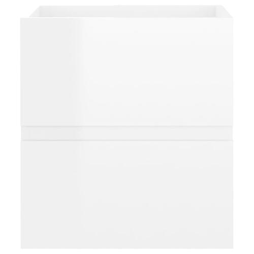 Skab til håndvask 41x38,5x45 cm konstrueret træ hvid højglans