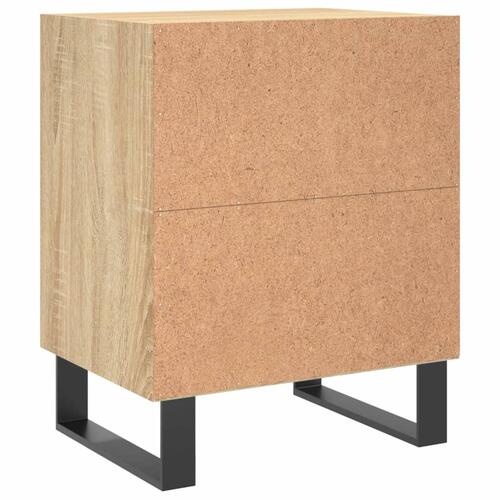 Sengeborde 2 stk. 40x30x50 cm konstrueret træ sonoma-eg