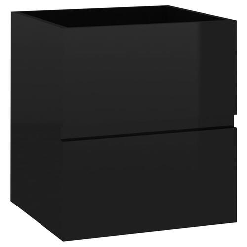 Vaskeskab 41x38,5x45 cm spånplade sort højglans