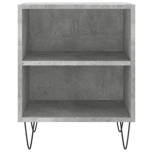 Sengeborde 2 stk. 40x30x50 cm konstrueret træ betongrå