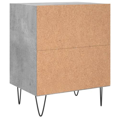 Sengeborde 2 stk. 40x30x50 cm konstrueret træ betongrå