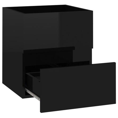 Vaskeskab 41x38,5x45 cm spånplade sort højglans