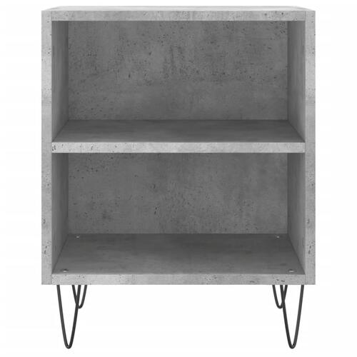 Sengebord 40x30x50 cm konstrueret træ betongrå