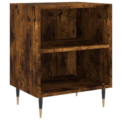 Sengeborde 2 stk. 40x30x50 cm konstrueret træ røget egetræ