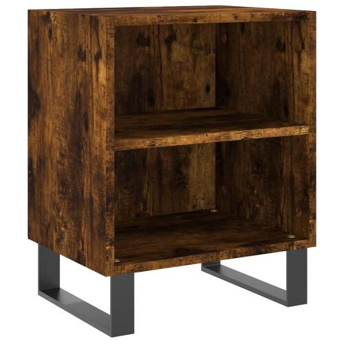 Sengeborde 2 stk. 40x30x50 cm konstrueret træ røget egetræ