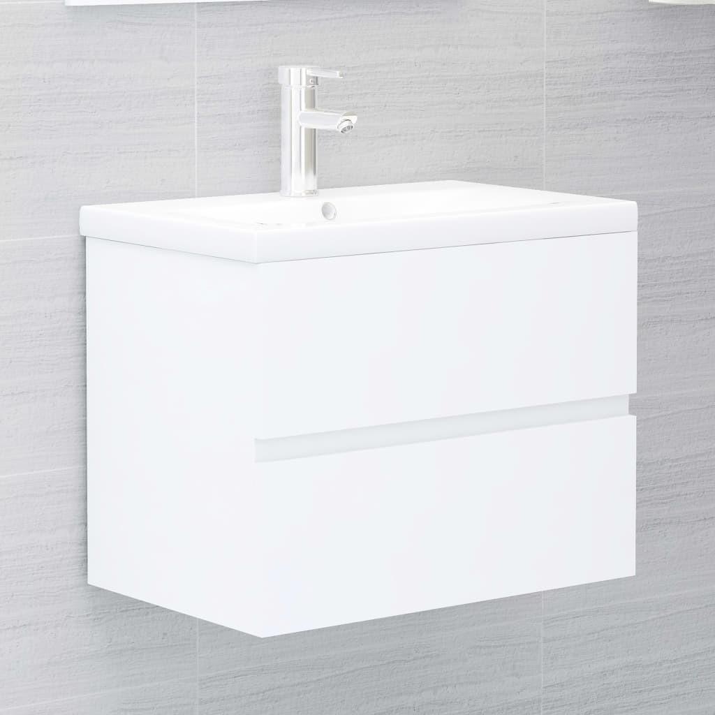 Skab til håndvask 60x38,5x45 cm konstrueret træ hvid