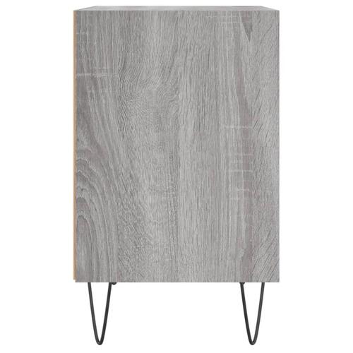 Sengeborde 2 stk. 40x30x50 cm konstrueret træ grå sonoma-eg