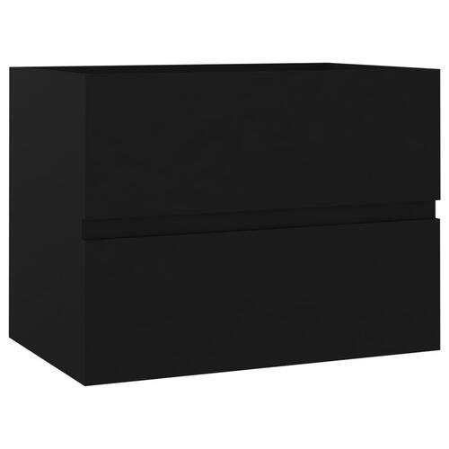 Skab til håndvask 60x38,5x45 cm konstrueret træ sort