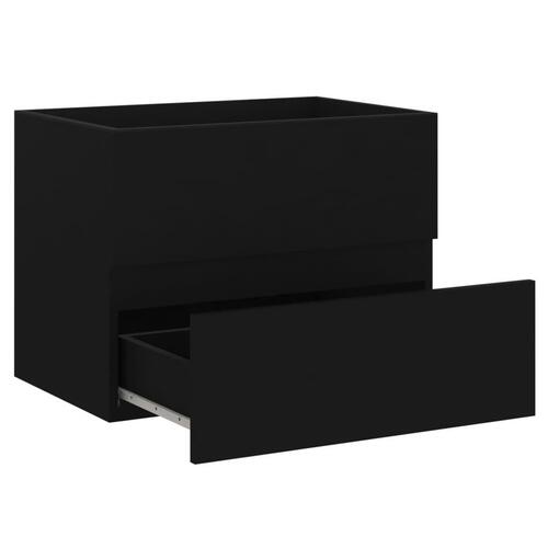 Skab til håndvask 60x38,5x45 cm konstrueret træ sort