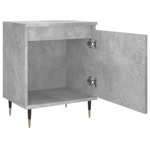 Sengeborde 2 stk. 40x30x50 cm konstrueret træ betongrå