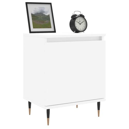 Sengeborde 2 stk. 40x30x50 cm konstrueret træ hvid