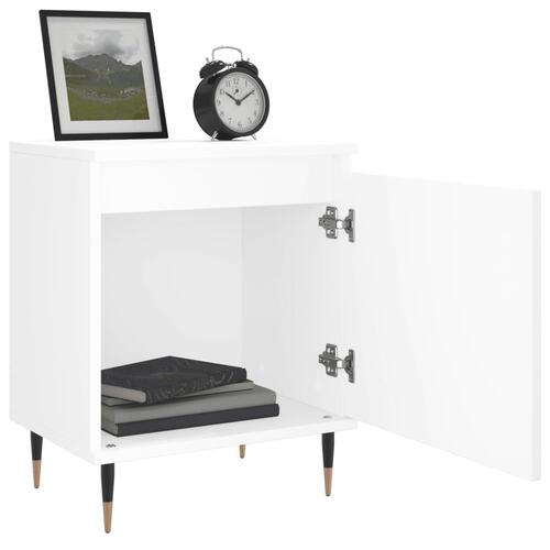 Sengeborde 2 stk. 40x30x50 cm konstrueret træ hvid