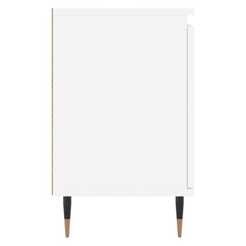 Sengeborde 2 stk. 40x30x50 cm konstrueret træ hvid