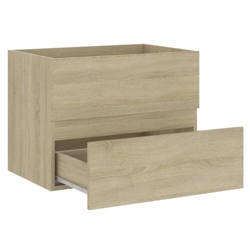 Skab til håndvask 60x38,5x45 cm konstrueret træ sonoma-eg