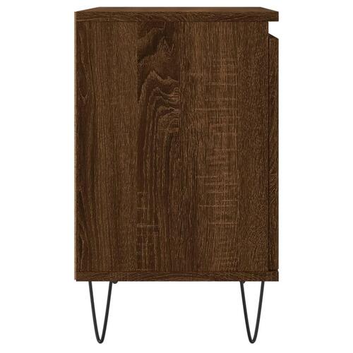 Sengebord 40x30x50 cm konstrueret træ brun egetræsfarve