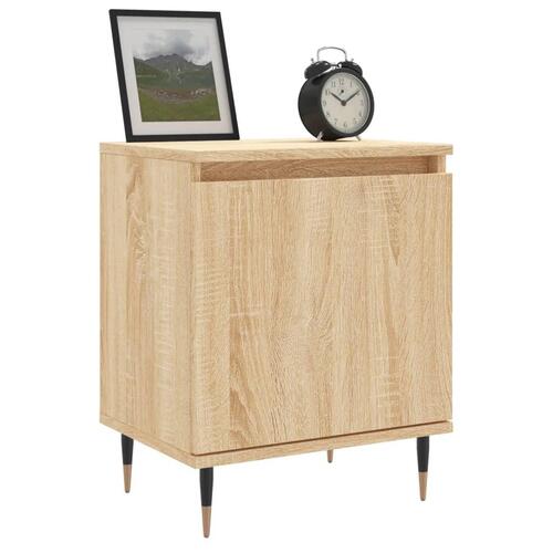 Sengeborde 2 stk. 40x30x50 cm konstrueret træ sonoma-eg