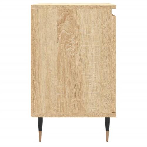 Sengeborde 2 stk. 40x30x50 cm konstrueret træ sonoma-eg