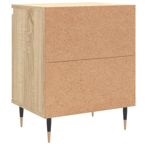 Sengeborde 2 stk. 40x30x50 cm konstrueret træ sonoma-eg