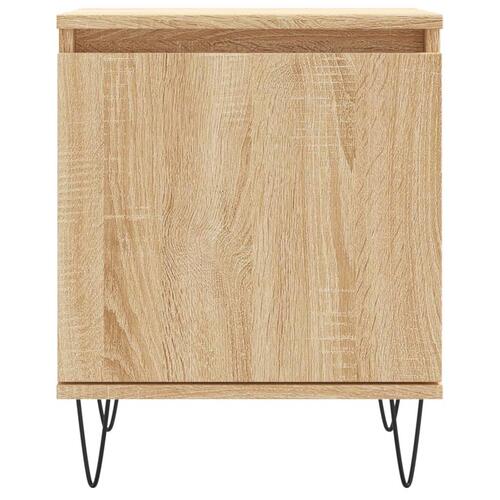 Sengeborde 2 stk. 40x30x50 cm konstrueret træ sonoma-eg