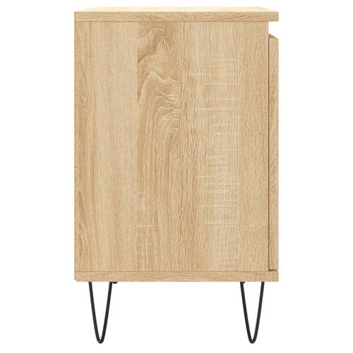 Sengeborde 2 stk. 40x30x50 cm konstrueret træ sonoma-eg