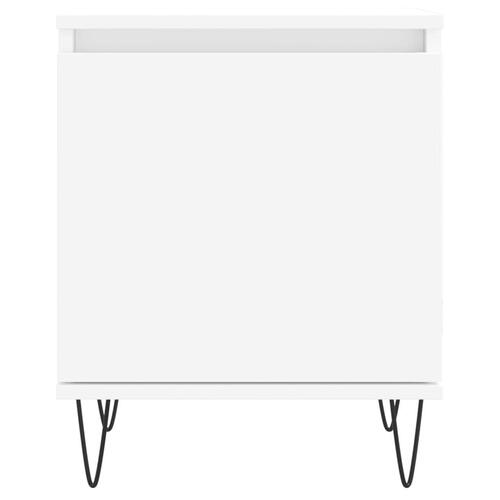 Sengebord 40x30x50 cm konstrueret træ hvid