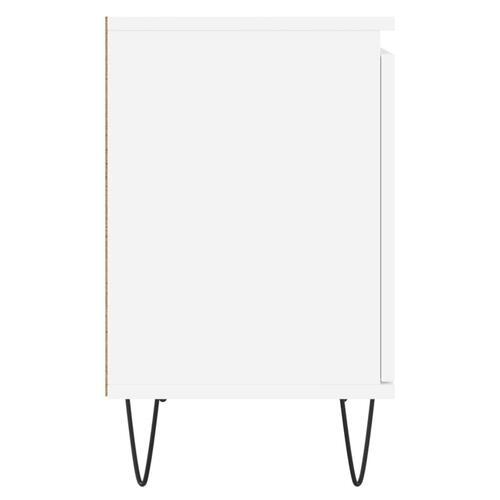 Sengebord 40x30x50 cm konstrueret træ hvid