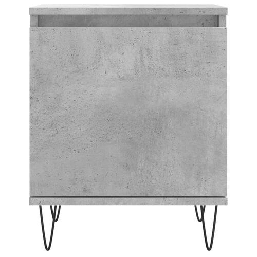 Sengeborde 2 stk. 40x30x50 cm konstrueret træ betongrå