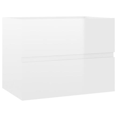 Skab til håndvask 60x38,5x45 cm konstrueret træ hvid højglans