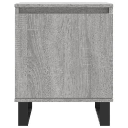 Sengeborde 2 stk. 40x30x50 cm konstrueret træ grå sonoma-eg