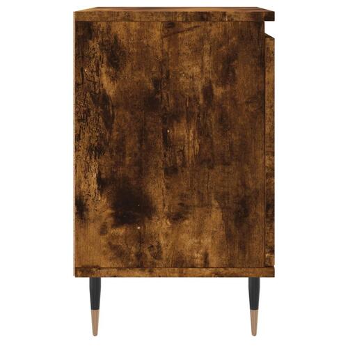 Sengeborde 2 stk. 40x30x50 cm konstrueret træ røget egetræ