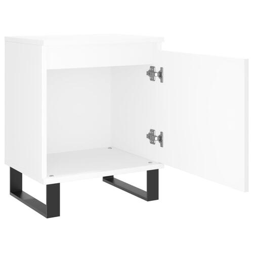 Sengeborde 2 stk. 40x30x50 cm konstrueret træ hvid