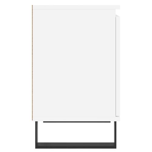 Sengeborde 2 stk. 40x30x50 cm konstrueret træ hvid