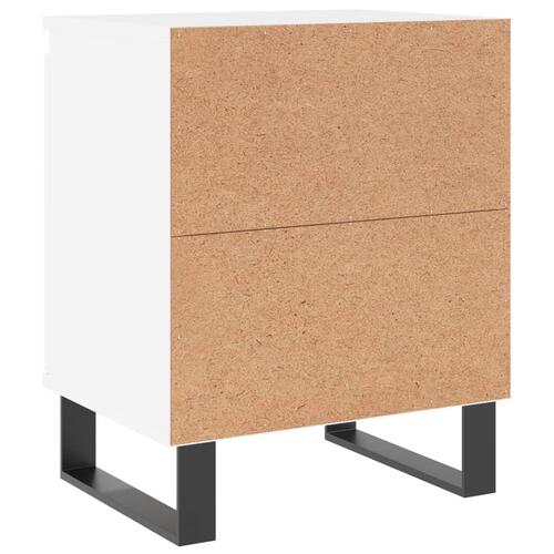 Sengeborde 2 stk. 40x30x50 cm konstrueret træ hvid